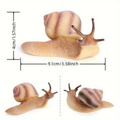 Snail Figurine PVC Desk Decor Animal Shaped Statue Home Office Decoration