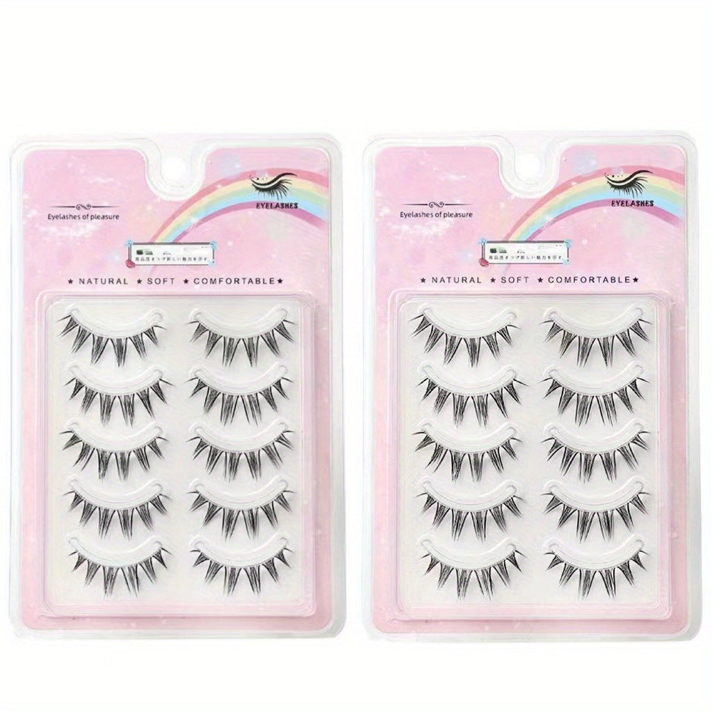 Wispy Manga False Eyelashes Natural Look Short Style TS13
