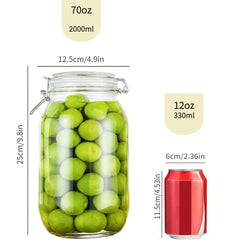 Glass Food Storage Container with Lid Cereal Rice Pasta Tea Nuts Coffee Beans