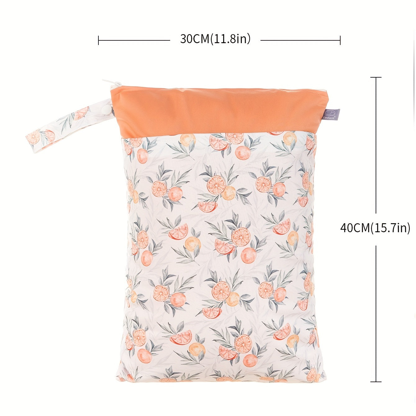 Printed Double Zipper Waterproof Diaper Bag - 30/40 Diaper Storage Bag