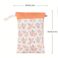 Printed Double Zipper Waterproof Diaper Bag - 30/40 Diaper Storage Bag