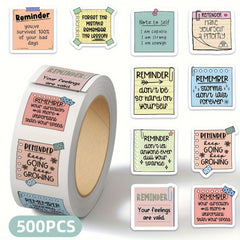 500 Decorative Reminder Note Stickers for Notebook, Envelope, Water Cup