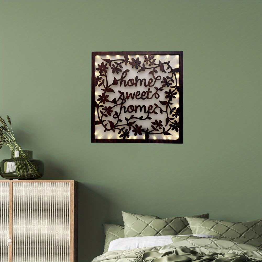 Wooden Flower Series LED Hanging Wall Night Light Lamp