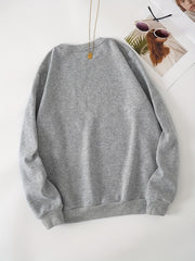 Frog & Mushroom Print Long Sleeve Crew Neck Sweatshirt