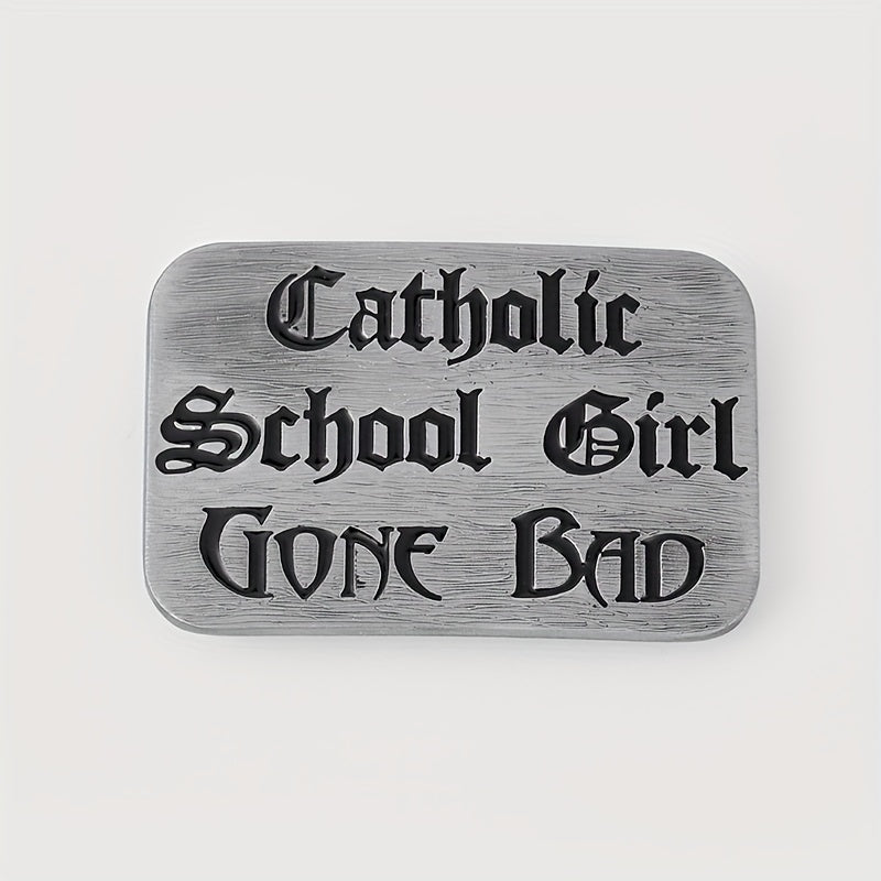 Gothic Letter Belt Buckle Leather Waistband Parts DIY