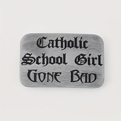 Gothic Letter Belt Buckle Leather Waistband Parts DIY