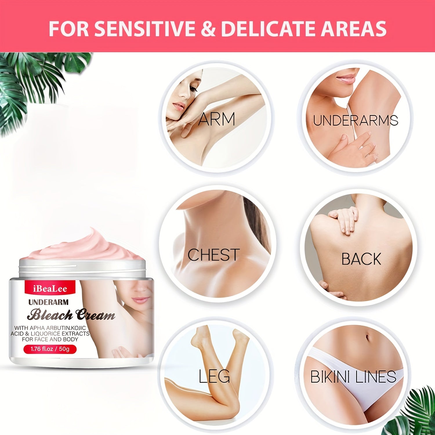 Dark Spot Corrector Cream Collagen Underarm Legs Knees Bikini Line 50g