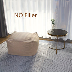 Cotton Linen Bean Bag Cover Soft Durable Protector for Bedroom Living Room