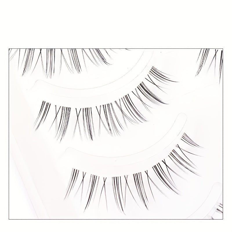 Short Wispy Natural False Eyelashes Reusable Cat Eye Lashes