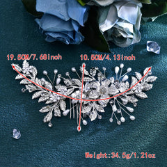 Bridal Flower-Shaped Hair Comb for Weddings