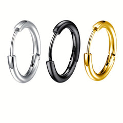 Titanium Steel Coil Earrings 8-16mm