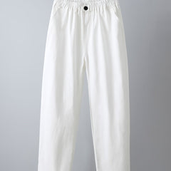Ankle Length Harem Pants Elastic Waist Casual Trousers