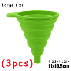 Large Car Engine Funnel Universal Silicone Liquid Funnel Foldable Portable