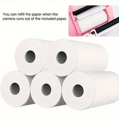3pcs Mini Printer Paper Thermal Label Sticker Colorful Adhesive Paper 57mm 25mm
