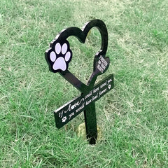 Acrylic Pet Memorial Monument for Dog Cat Waterproof Grave Pile