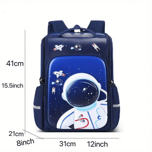 Kids Cartoon Waterproof Backpack, Spine Protection Schoolbag