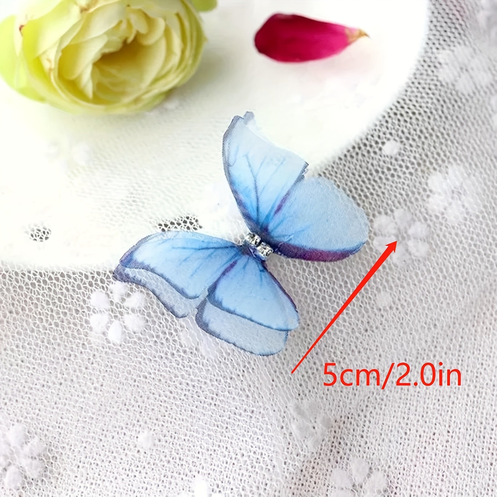 4 Pcs 3D Butterfly Fabric DIY Hair Accessories Gift