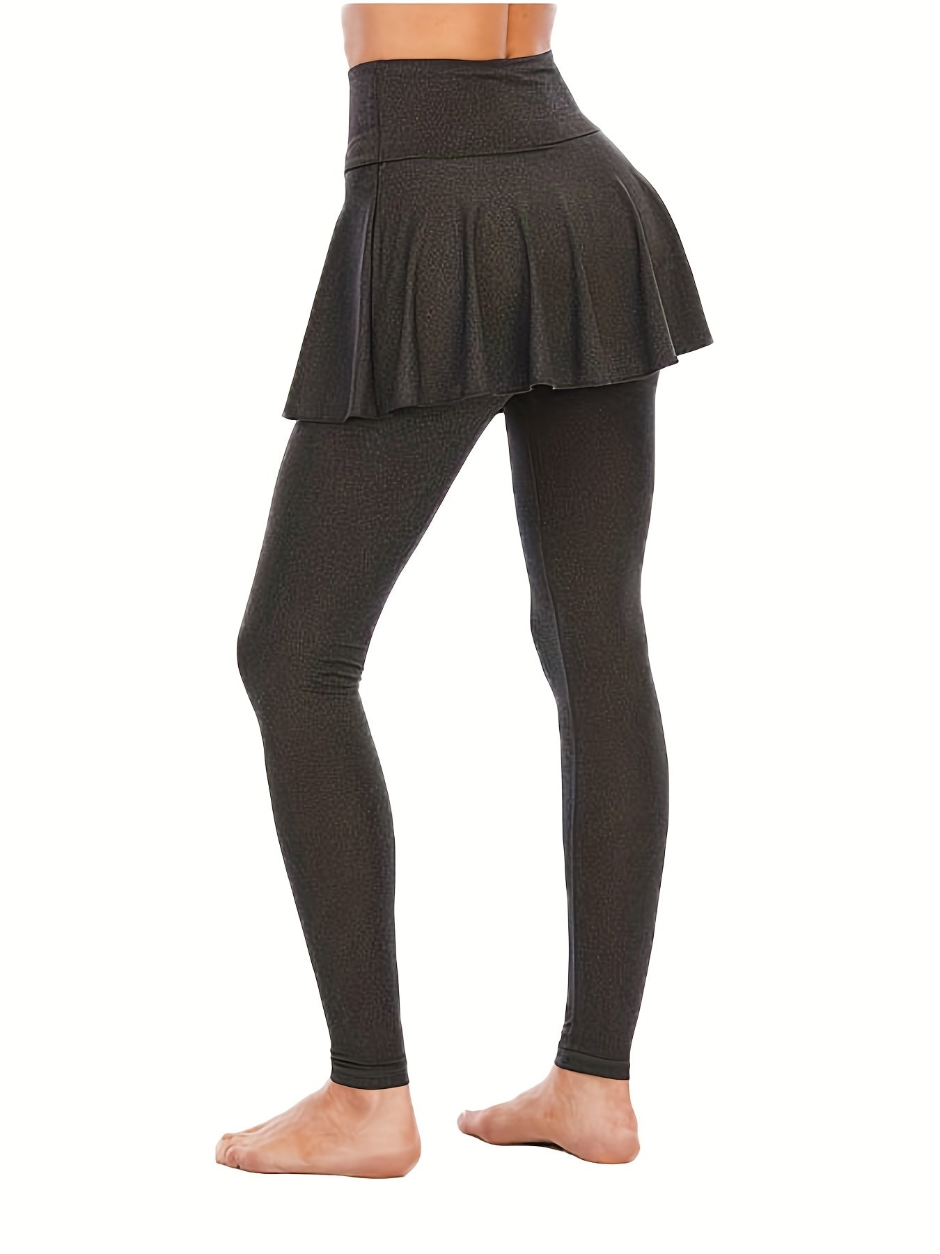 2 In 1 Skinny Leggings Casual Stretchy Skirt Leggings