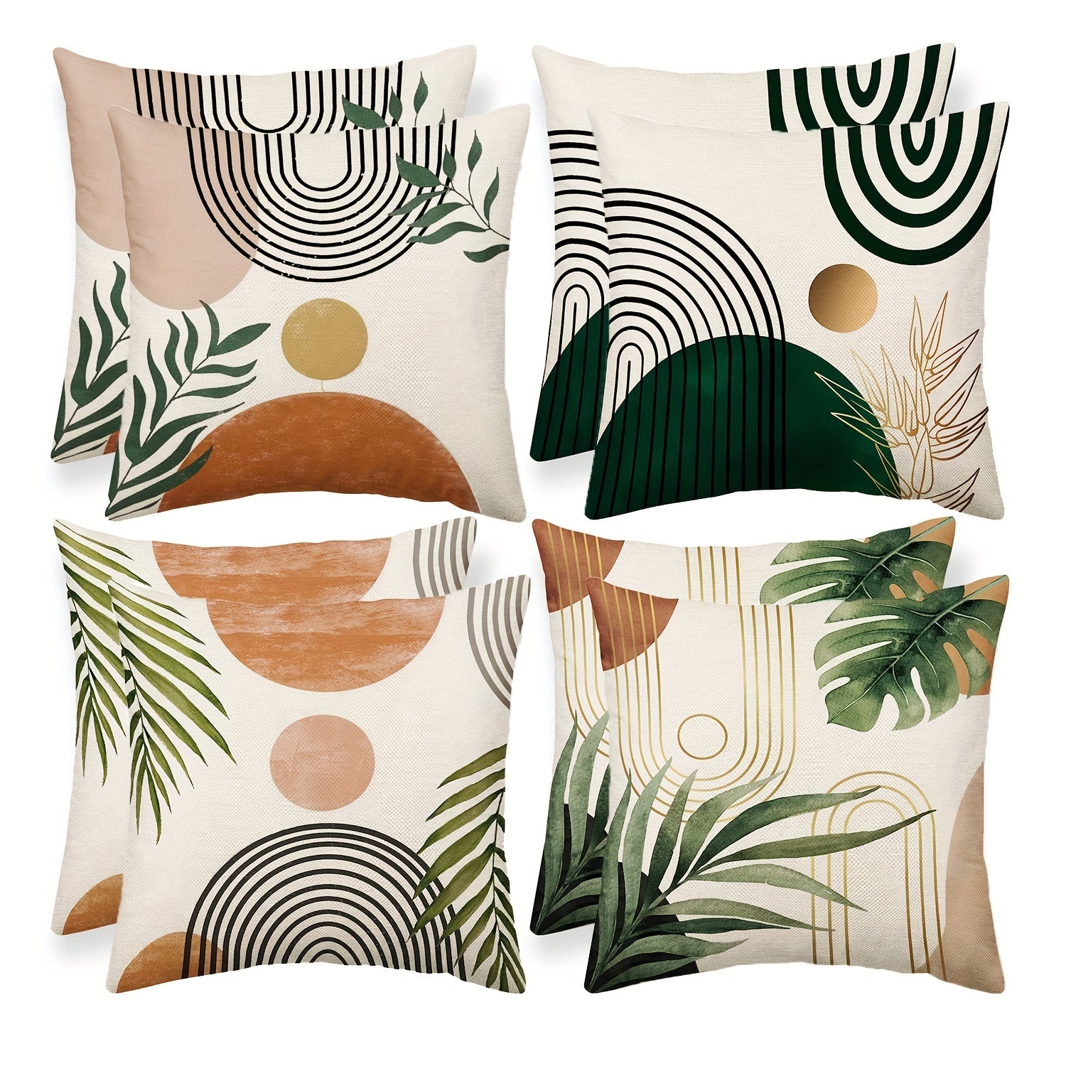 Bohemian Style Pillowcase Set Abstract Sunset Decor