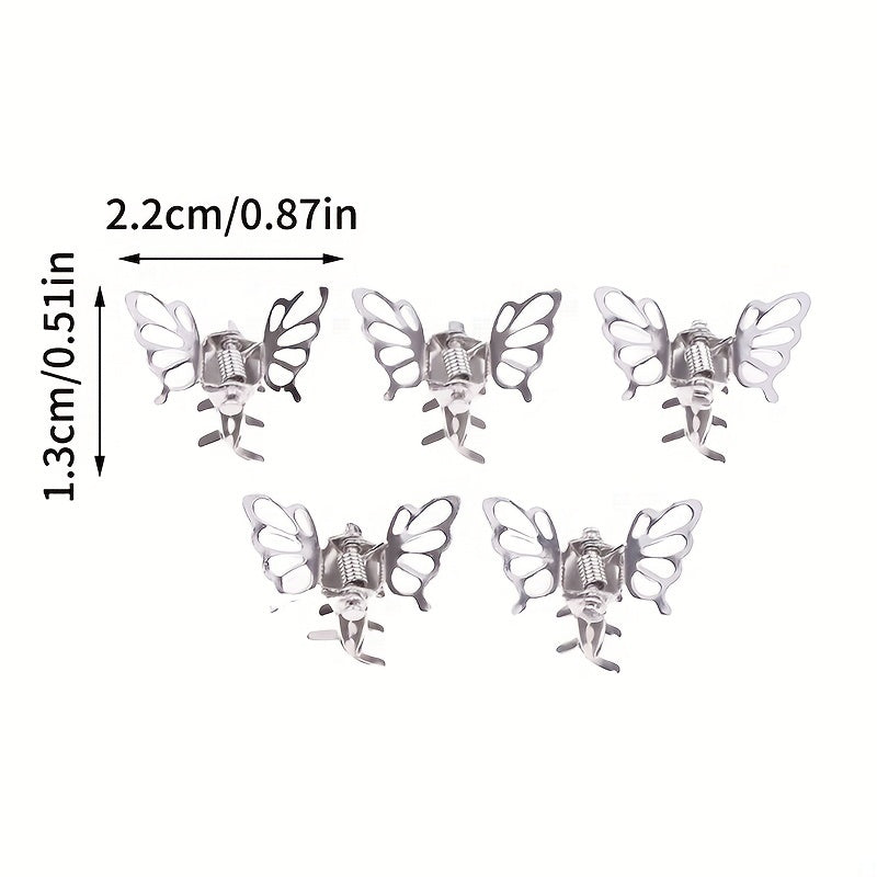 5pcs Butterfly Shape Hair Claw Mini Hair Claw Y2K Hair Accessories