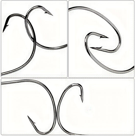 50pcs High Carbon Steel Fish Hooks Box High Strength Corrosion Resistance