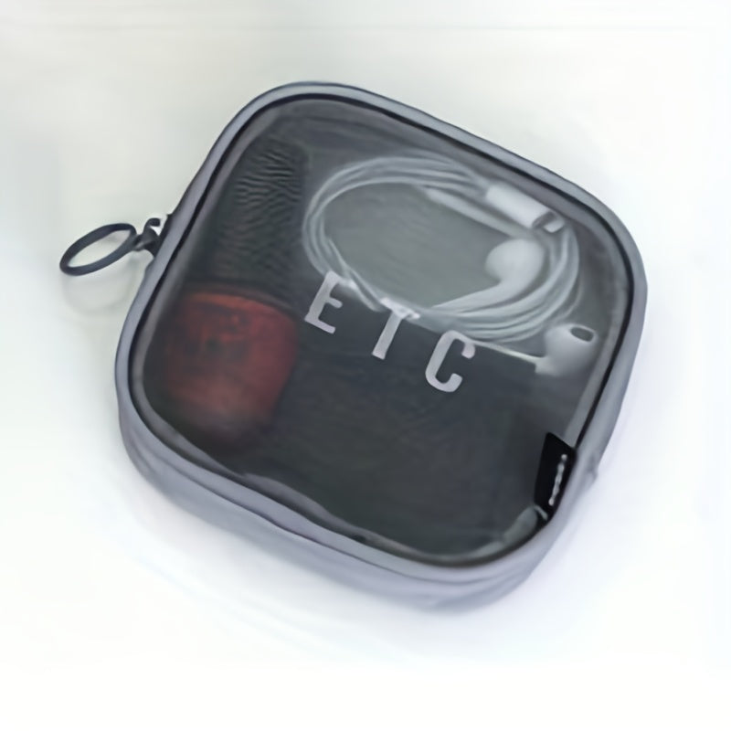 1PC Travel Storage Bag Makeup Toiletry Wash Mini Mesh Zipper Pouch