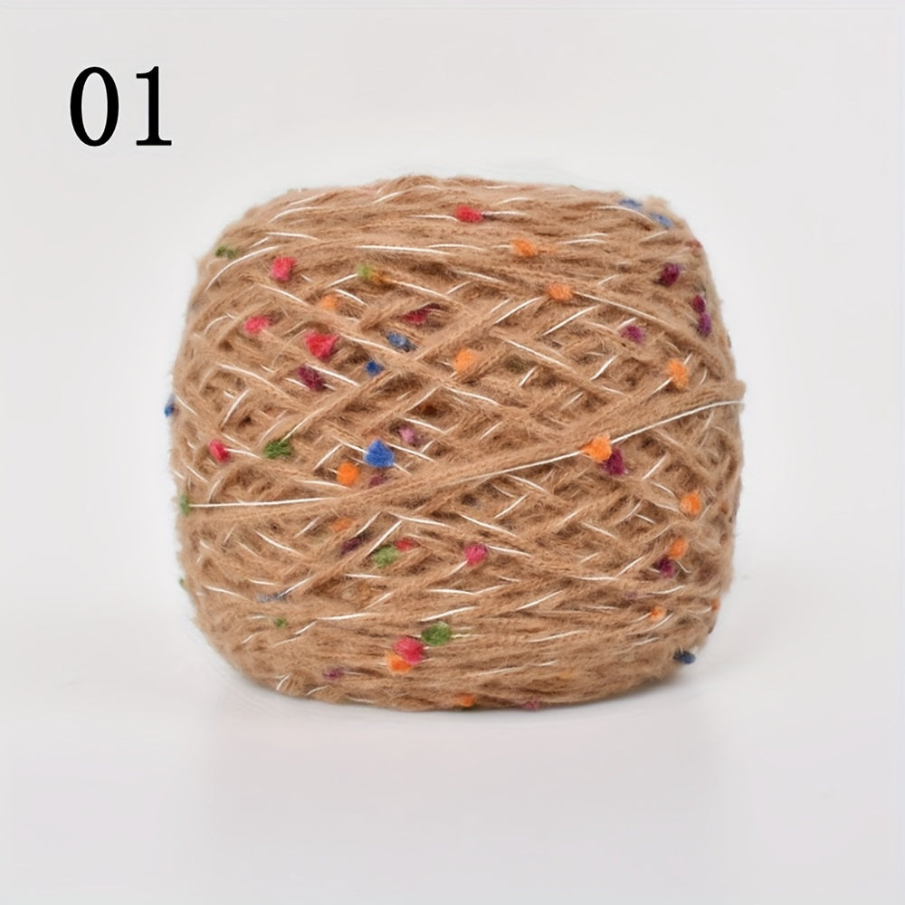 2pcs Rainbow Sugar Mohair Bean Thread Scarf Hand Mixed Thread DIY Knitting Croch