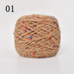 2pcs Rainbow Sugar Mohair Bean Thread Scarf Hand Mixed Thread DIY Knitting Croch