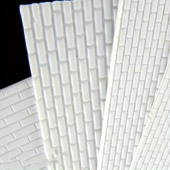 1:100 Scale ABS 3D Brick Wall Tiles for DIY Models Sandbox Scenes