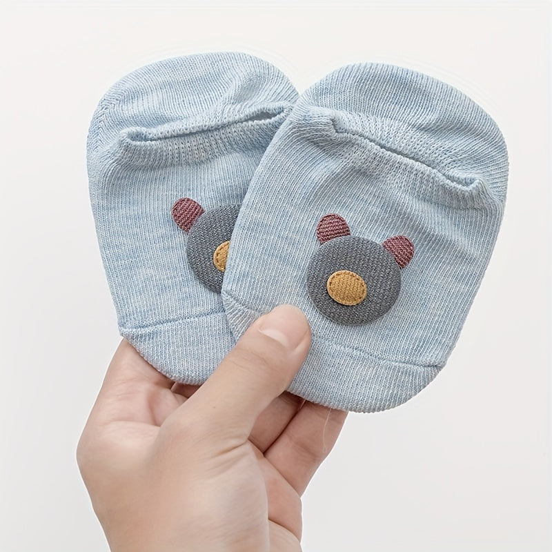 Boys Non slip Floor Socks Bear Letter Pattern Boat Socks