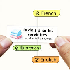 French Phrase Sticker Set 10 Sheets - Practical Conversations