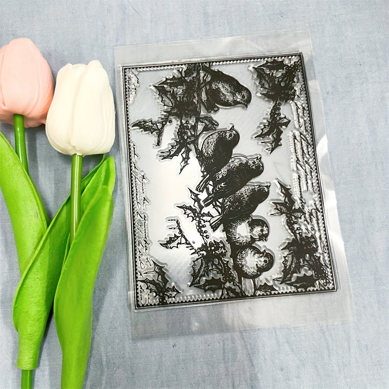 Bird Background Transparent Stamp Silicone Stamp DIY Card Decoration