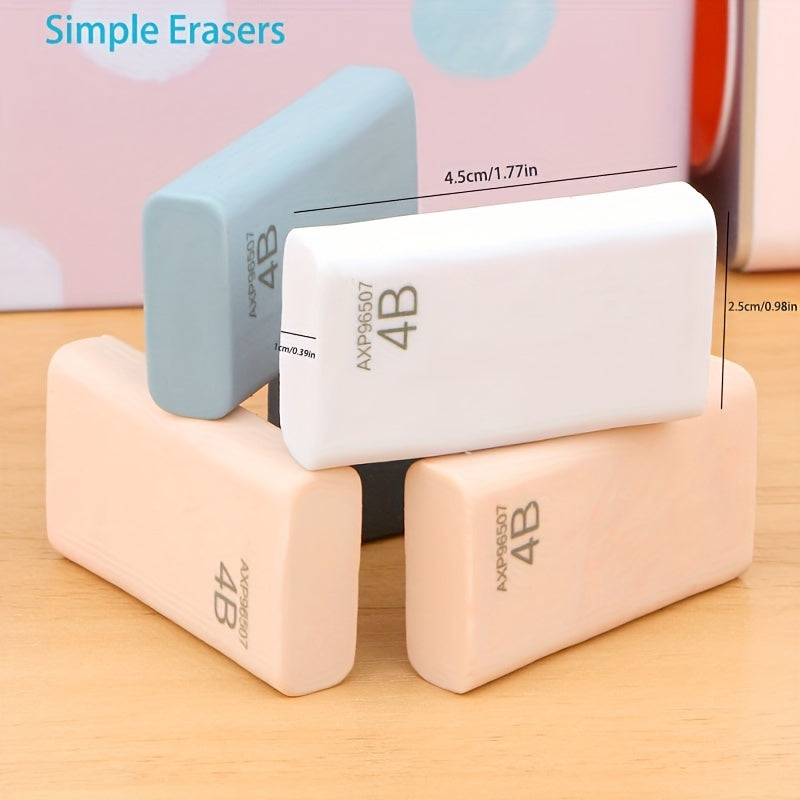 4pcs 4B Pencil Eraser Student Stationery Gift