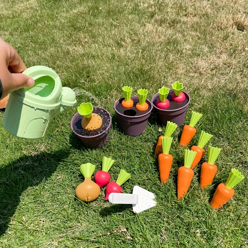 Kids Beach Sand Play Set with Vegetable Planting Simulation