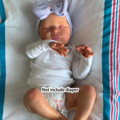 20in Soft Silicone Reborn Baby Doll Sleeping Girl Toy Visible Veins Cloth Body N