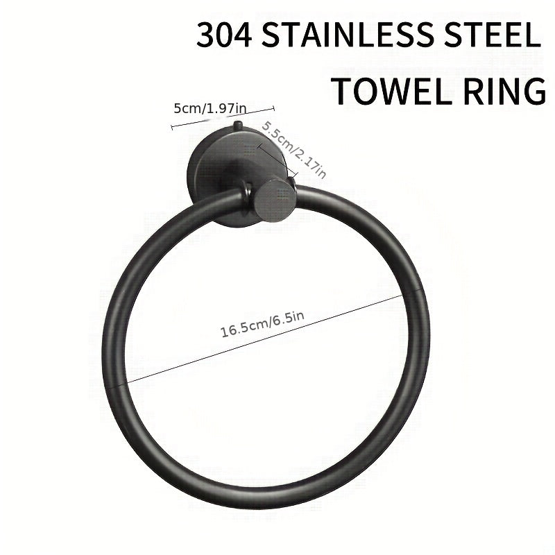 Stainless Steel Towel Ring Wall Mounted Towel Rack