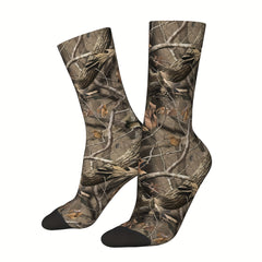 Camouflage Army Warm Mid calf Sock for Outdoor Sports