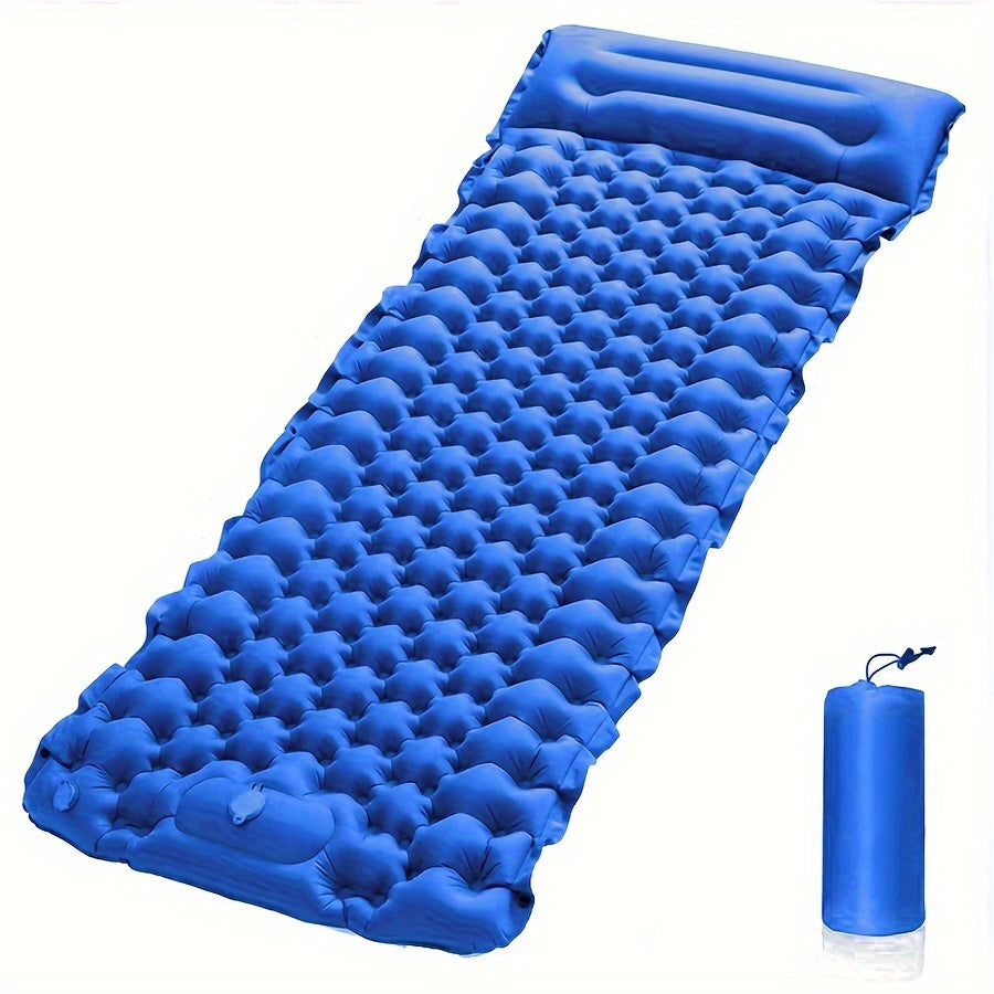 Ultralight Inflatable Camping Pad Mattress with Pillows & Inflator Pump
