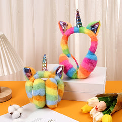 Colorful Unicorn Ear Muffs Winter Warm Ear Protection