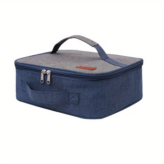 Square Lunch Box Bag Portable Thermal Insulation Waterproof Bento Bag