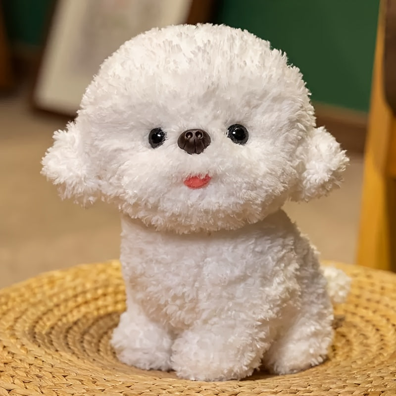 Soft Fluffy Teddy Dog Plush 2pcs Dark Gray