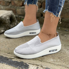 Women's Air Cushion Sock Shoes Lightweight Slip On Casual Walking Shoes