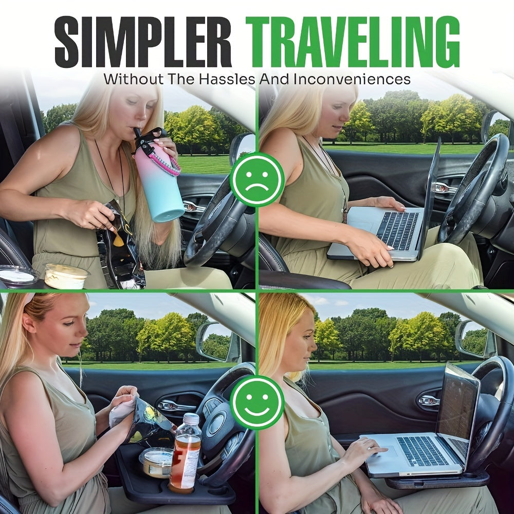 Car Steering Wheel Food Tray Table Multifunctional Organizer