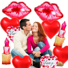 11pcs Warm Lip Lipstick Set Balloon Decoration