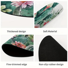 Retro Watercolor Cactus Mouse Pad Non-slip Rubber Base