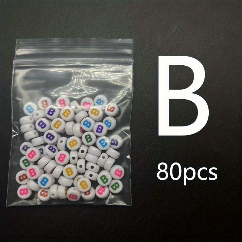 Acrylic Colorful Letter Beads Set DIY Handcraft Bracelet Jewelry