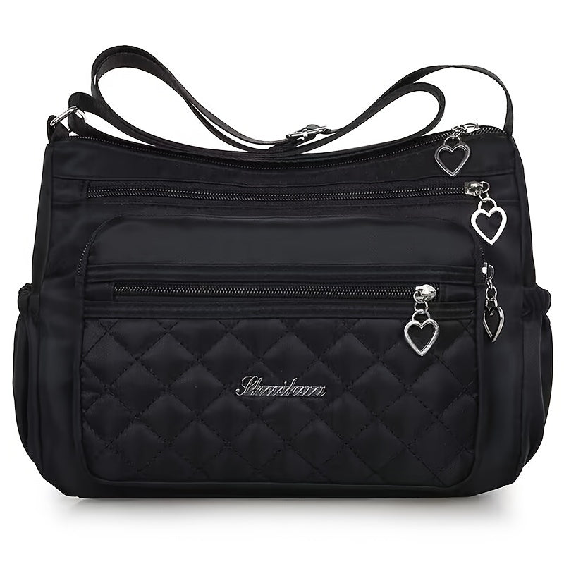 Large Capacity Baridelle Quilted Nylon Shoulder Bag