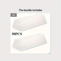 50pcs Hot Glue Gun Stick Transparent Hot Melt Adhesive DIY Jewelry Glue Strip