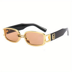 Rectangle Tinted Lens Sunglasses For Women Men Hiphop