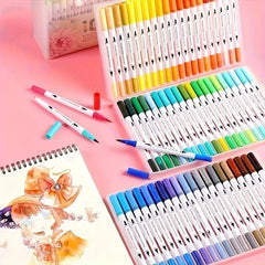 Professional Dual Head Marker Brush Set for Plastic Surfaces